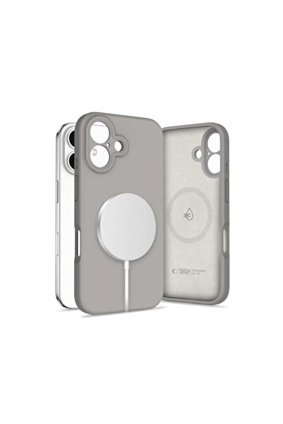 Tech-Protect Husa MagSafe pentru Apple iPhone 16 Liquid Silicone Gri
