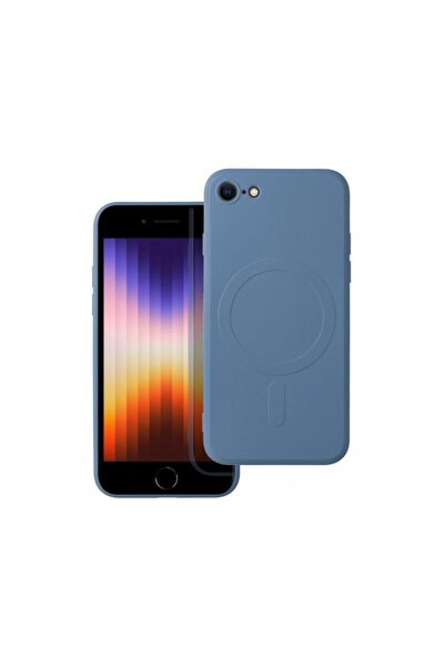 OEM Husa MagSafe pentru Apple iPhone SE (2022) / SE (2020) / 8 Silicone Mag Albastra