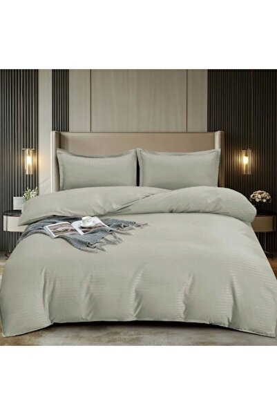 Casa de Vis Set lenjerie de pat dublu, bumbac satinat, 220 x 230 cm, 4 piese,...