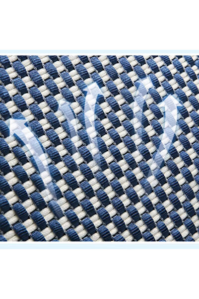 NO BRAND Set complet de huse pentru scaune auto, alb și albastru, piele Nappa respirabilă și material textil, potrivire universală