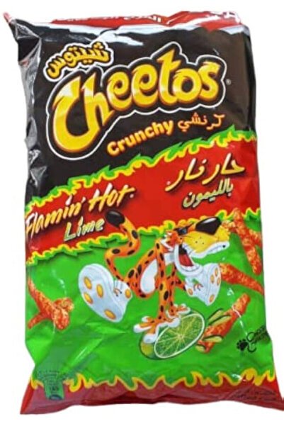 Cheetos Crunchy Flaming Lime 48gm, Carton of 22 pcs