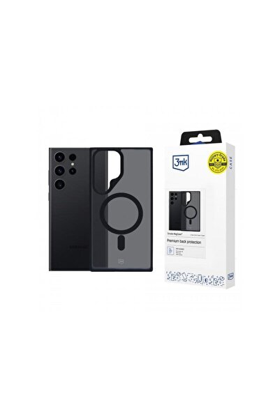 3MK Husa MagSafe pentru Samsung Galaxy S23 Ultra S918 Smoke MagCase Neagra