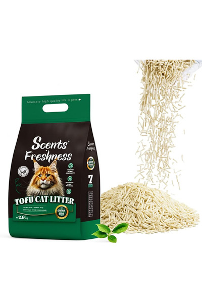 scents freshness رمل قطط توفو 6 لتر (2.8 كجم) طبيعي ممتاز سريع التكتل، (عبوة ...