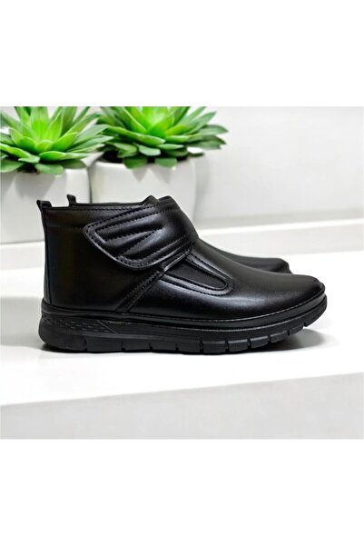 Wanetti kadın siyah cırtlı ortapedik taban anne bot