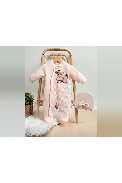 Annora Ayıcıklar Baskılı Kız Bebek Tulum