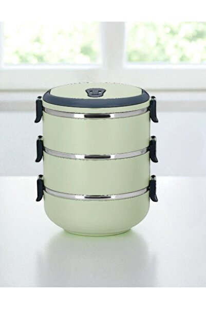 Penguen Vakumlu sızdırmaz yemek termosu sefer tası çelik kaseli 3 katlı