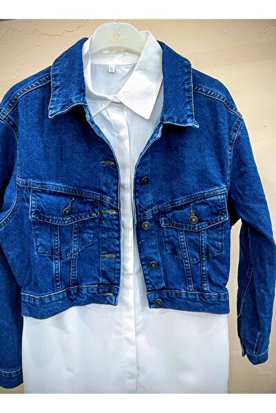 ozzıy34 Jachetă de blugi, jachetă scurtă bolero