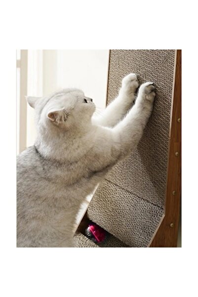 Manolex Cat Play Set Sisal Type 2 in 1 Vertical and Horizontal, Toy Included, Brown