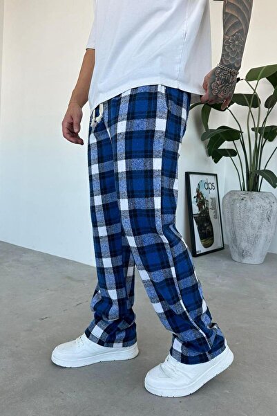 HAFKAGİYİM Navy Blue Striped Unisex Relaxed Pajamas