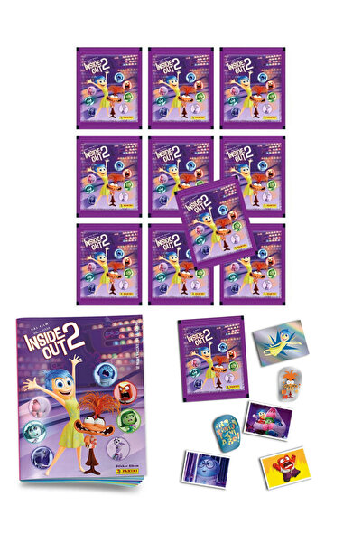 Next Plus Album oficial Disney Ters Yüz 2 de colecție de autocolante + 10 pachete (50 de autocolante)