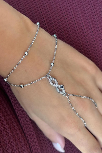 MODA مجوهرات شاهميران من الفولاذ مع تفاصيل حجرية وتصميم اللانهاية