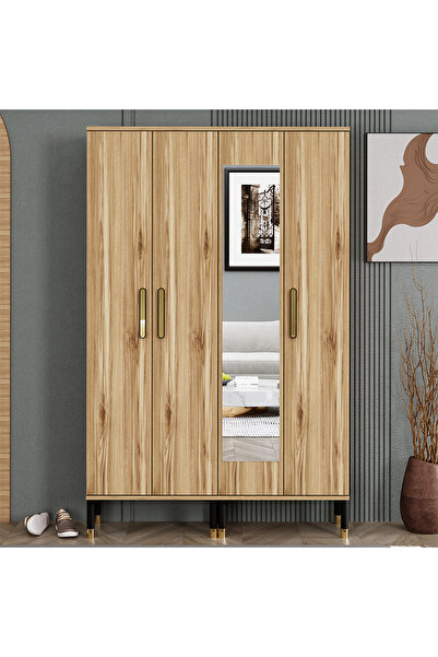 Kalender Dekor Demet-1-3 Ayaklı Aynalı Ayakkabılık Portmanto Vestiyer