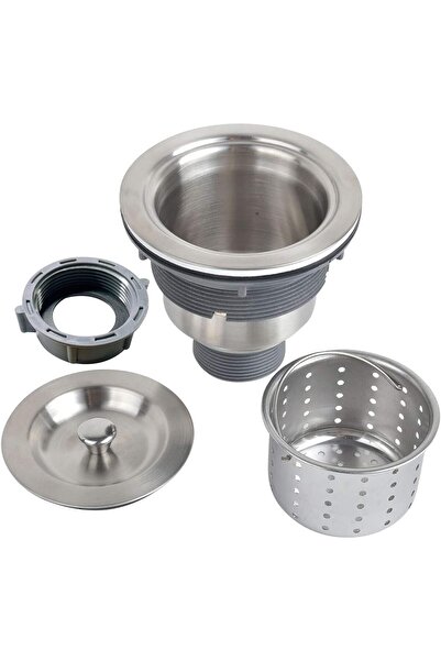 KANA Kitchen Sink Drain 3-1/2 Inch Assembly Kit, Stainless Steel