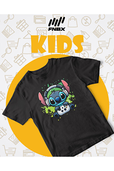 FNBX تي شيرت للأطفال بتصميم موسيقي من ستيتش