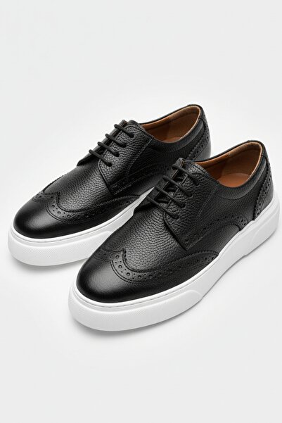 LUSIVE Black 100% Genuine Leather Ultra Comfortable Men's Casual Shoes Luass2...