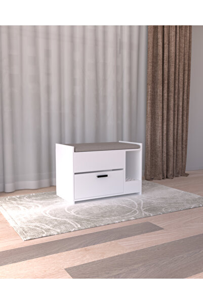 LemvoraHome Kedi Tuvalet Dolabı Puf | Gizli Girişli | %100 MDF