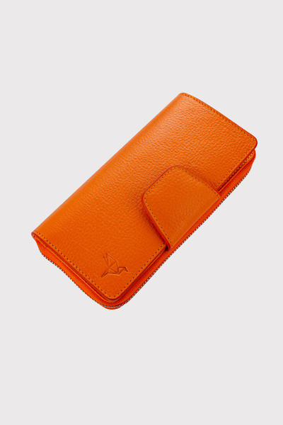 Garbalia Lobby Genuine Leather Orange Portfolio Women's Wallet