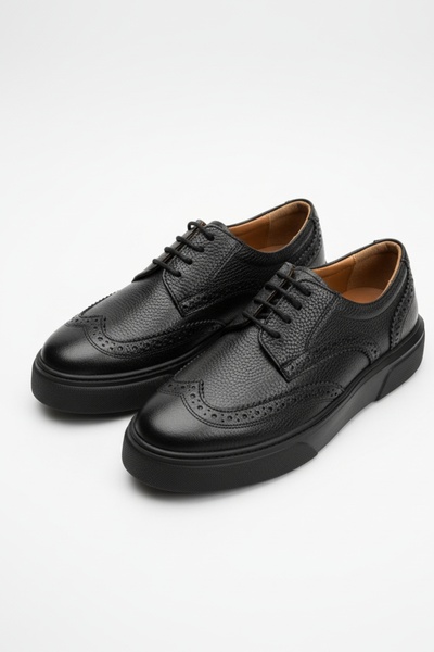 LUSIVE Black 100% Genuine Leather Ultra Comfortable Men's Casual Shoes Luass2...