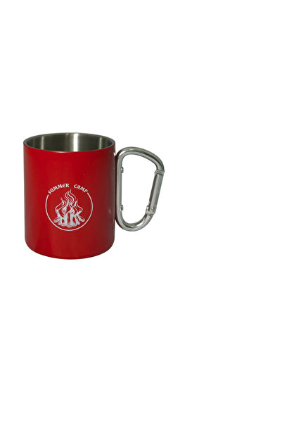 Orcamp Stainless Steel Mug with Carabiner Red