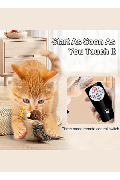 Sellix Cat Toy Flapping Wings Remote Control Interactive