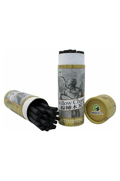 Art & Art Maries Natural Charcoal Fuse 7-9 mm 25-Piece Tube