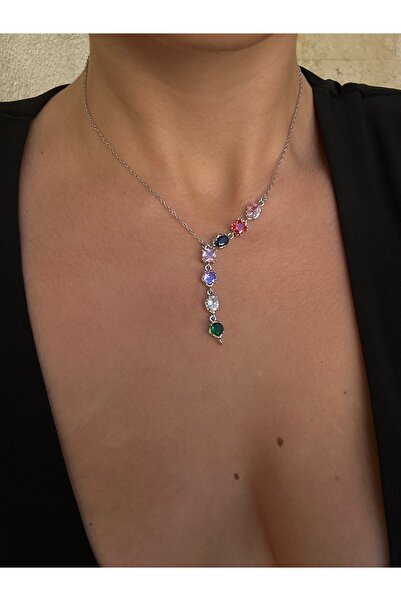 pop up store Seven Stone Steel Chain Y Necklace