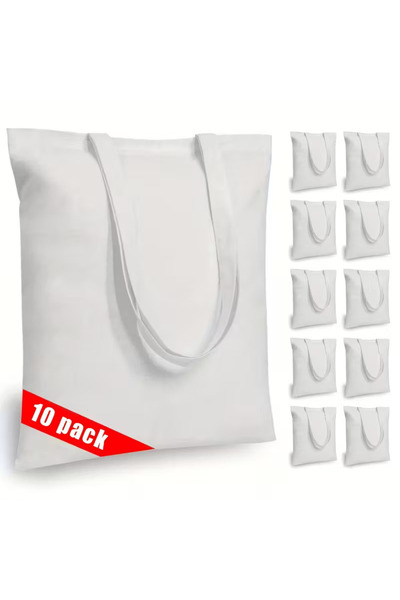 designedfy Su Geçirmez Bez Çanta 10'lu Paket Kalemlik Hediyeli