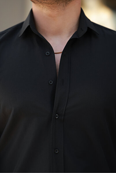 VELNO Black Poplin Shirt-Velno