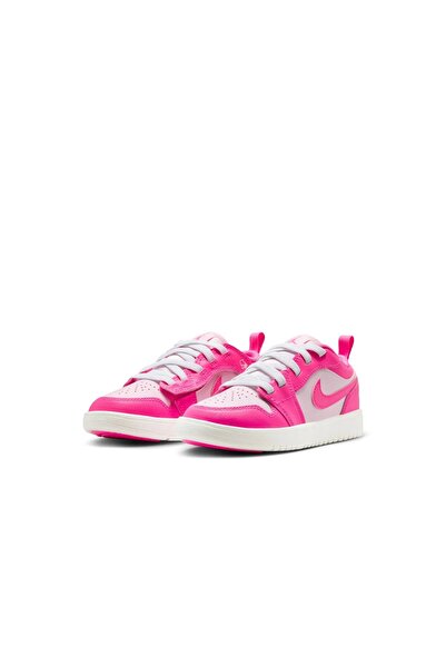 Nike Jordan 1 Low Alt Ps kız Çocuk lastik bağcıklı pembe cırtlı deri Ayakkabı dr9748-661