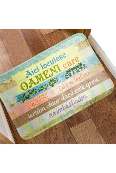 POEM.RO Funny rug - People live here...