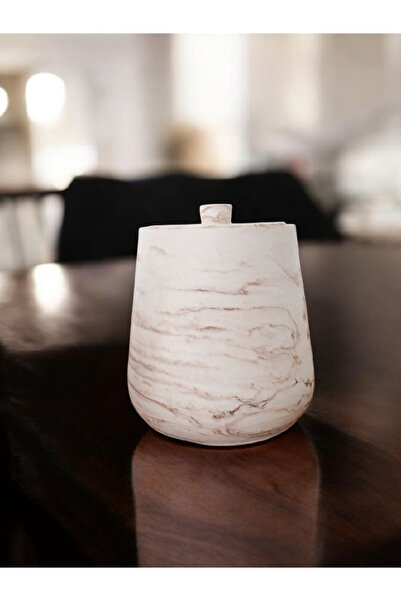 Trust Stone 2 Pieces Concrete Trash Can Bathroom Kitchen Toilet Wc 18 cm 4 Liter Bin with Lid