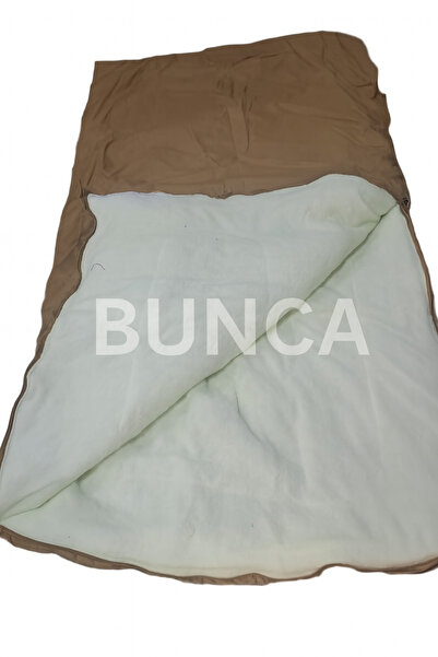 BUNCA Tanzanian sleeping bag for trips and camping, 200 cm x 100 cm, lined with white fur on the inside
