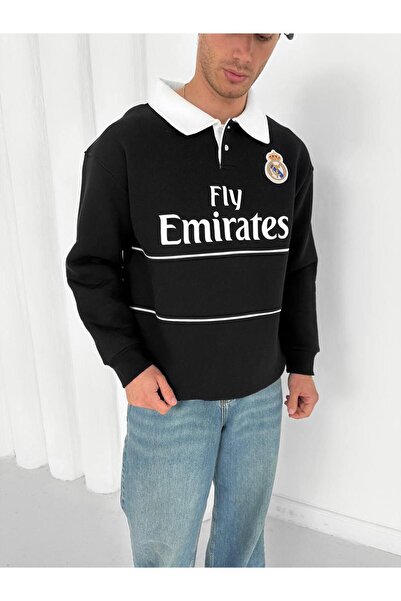 KUN SPORTSWEAR ΠΡΕΜΙΟΥΜΕΝΟ ΣΧΕΔΙΟ ΜΕ ΛΑΜΠΡΟ ΚΟΛΑΡΟ OVERSIZED UNISEX