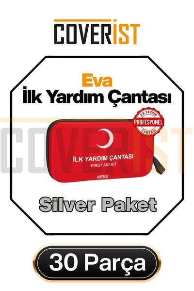 COVERİST Eva İlk Yardım Çantası Acil Durum ve İlk Yardım Seti - Silver Paket