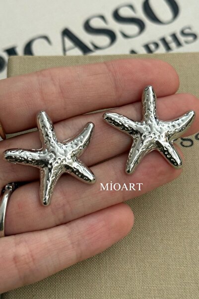MioArt Starfish Silver Earrings