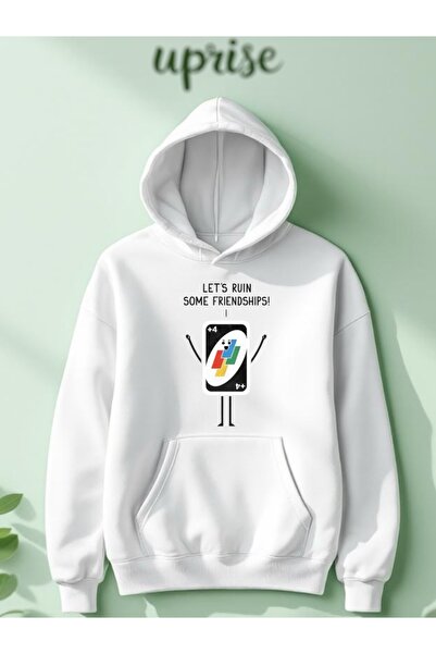 Vordevia Φούτερ Ruin Some Friendship με τύπωμα από βαμβάκι με oversized κλωστές