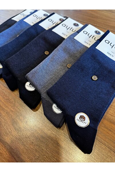 Aytuğ Premium Men's Jacquard Seamless Comfortable Men's Socks 6-Pack