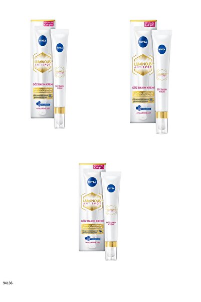 NIVEA 94136 Luminous630 ®   Anti-Dark Circle Eye Care Cream 3 Pcs