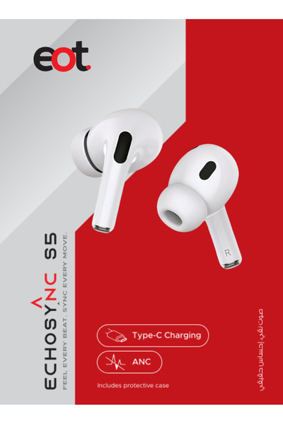 E.O.T EchoSync S5 In-Ear Wireless Earbuds, ANC Noise Cancellation, Bluetooth Headphones