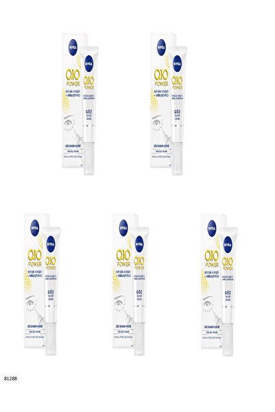 NIVEA 81288 Q10 POWER Kırışık Karşıtı +Sıkılaştırıcı Göz Bakım Kremi 5 ADET