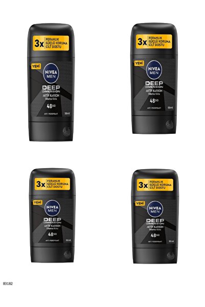 NIVEA 83182 MEN DEEP DIMENSION STICK 4 ADET
