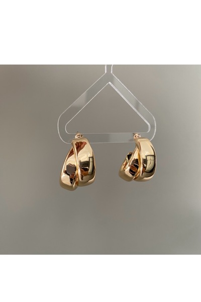 gaila design Çift Halkalı Sarmal Küpe