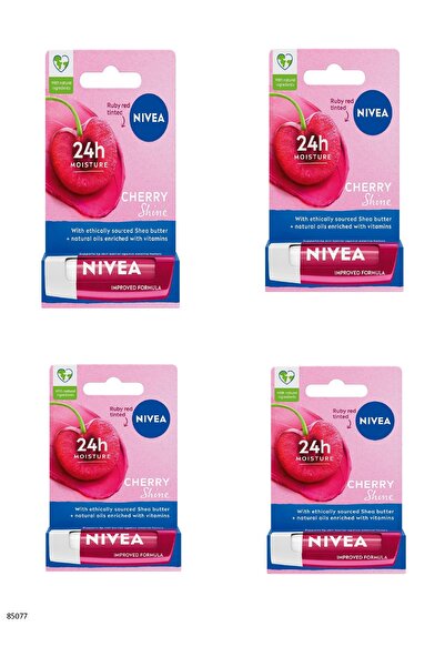 NIVEA 85077 Cherry Lip Care Cream 4 Pcs