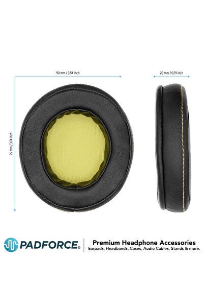 PadForce Set of 2 sponges + upper band sponge for SteelSeries 9H, Over-Ear headphones - Green