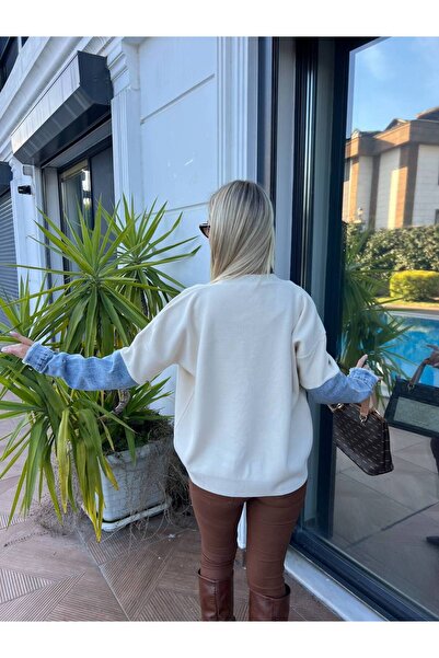 PREMİER VİE New Season Sleeves Denim Buttoned Cardigan