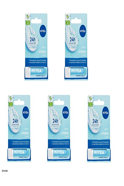 NIVEA 85088 Hydro Care Spf 15 Lip Care Cream 5 Pcs