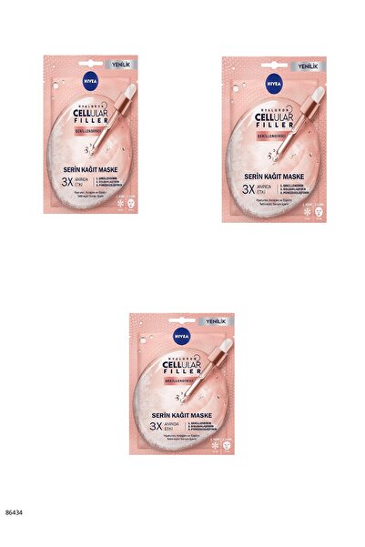 NIVEA 86434 قناع ورقي مُشكل للبشرة 3 قطع