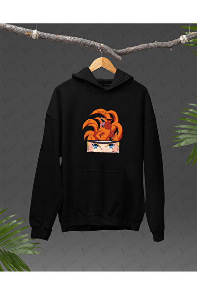 Nulivez هوديي كبير الحجم للجنسين مطبوع بتصميم ناروتو عالي الجودة