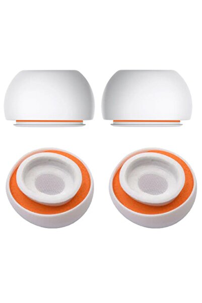 PadForce Set of 4 silicone and memory foam earplugs for AirPods Pro (Hybrid Edition) - White, S