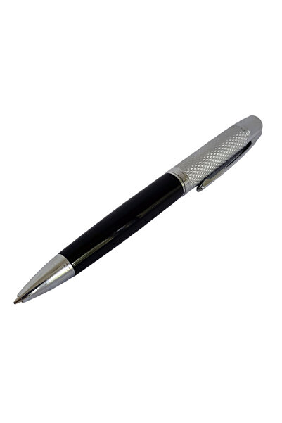 Cerutti Cerruti 1881 ballpoint pen, made of metal, black with silver, 0.5 cm thick lead